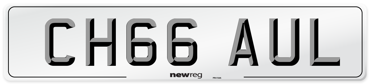 CH66 AUL Number Plate from New Reg